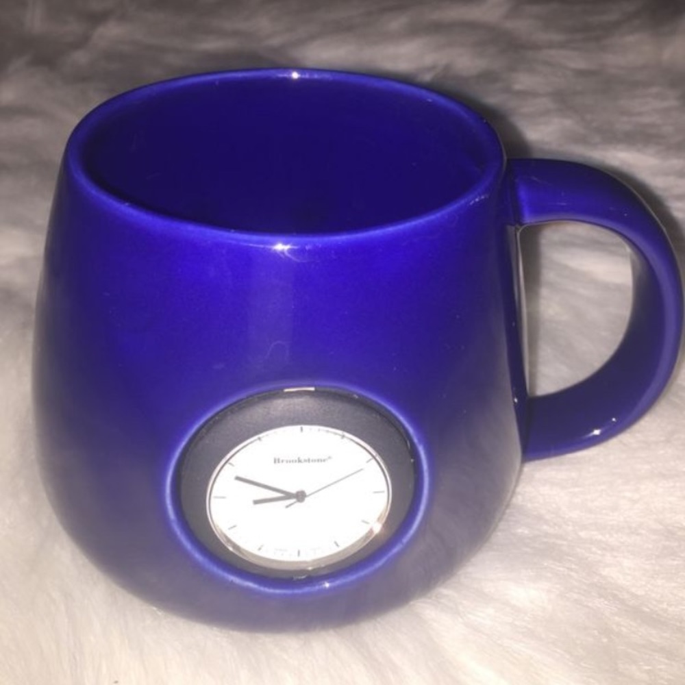 BrookstoneTime Mug Royal Blue Coffee Cup